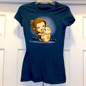 💛 TeeTurtle Star Wars Rey & BB-8 Shirt M